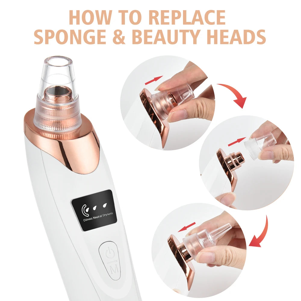 Nettoyage des points noirs Aspirateur électrique Élimination des points noirs Nettoyage en profondeur des pores du visage Machine de nettoyage des pores Outils de soins de la peau