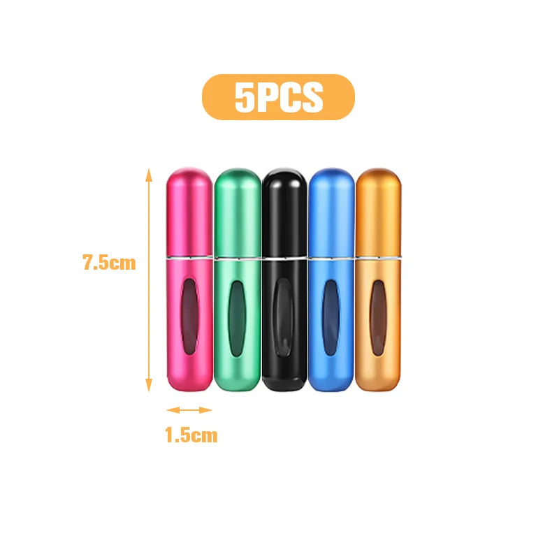 10/8/5 ml de parfum portable atomiseur de parfum conteneur pour les cosmétiques voyage mini bouteille rechargeable vide en aluminium