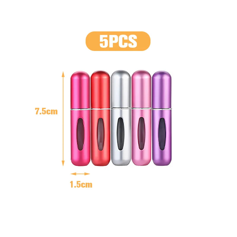10/8/5 ml de parfum portable atomiseur de parfum conteneur pour les cosmétiques voyage mini bouteille rechargeable vide en aluminium