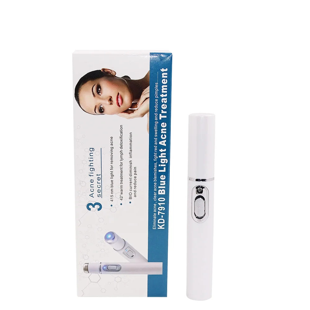 Appareil de beauté à lumière bleue pour le visage, élimination des rides et de l'acné, stylo laser, élimination des taches cutanées, anti-varices, effaceur de veines araignées, traitement médical