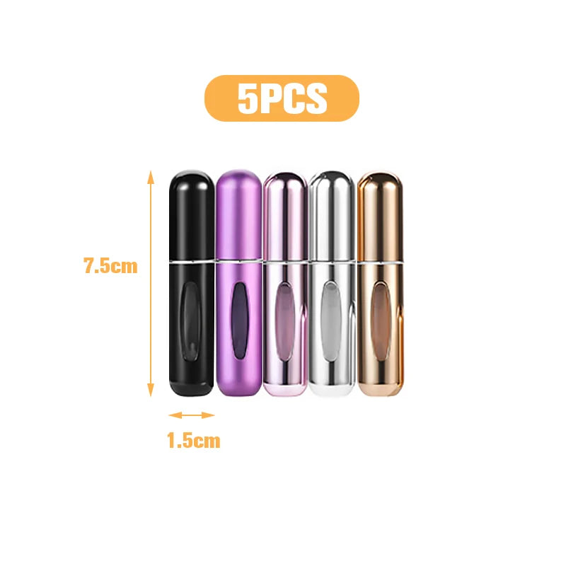 10/8/5 ml de parfum portable atomiseur de parfum conteneur pour les cosmétiques voyage mini bouteille rechargeable vide en aluminium