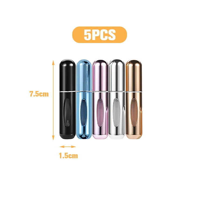 10/8/5 ml de parfum portable atomiseur de parfum conteneur pour les cosmétiques voyage mini bouteille rechargeable vide en aluminium