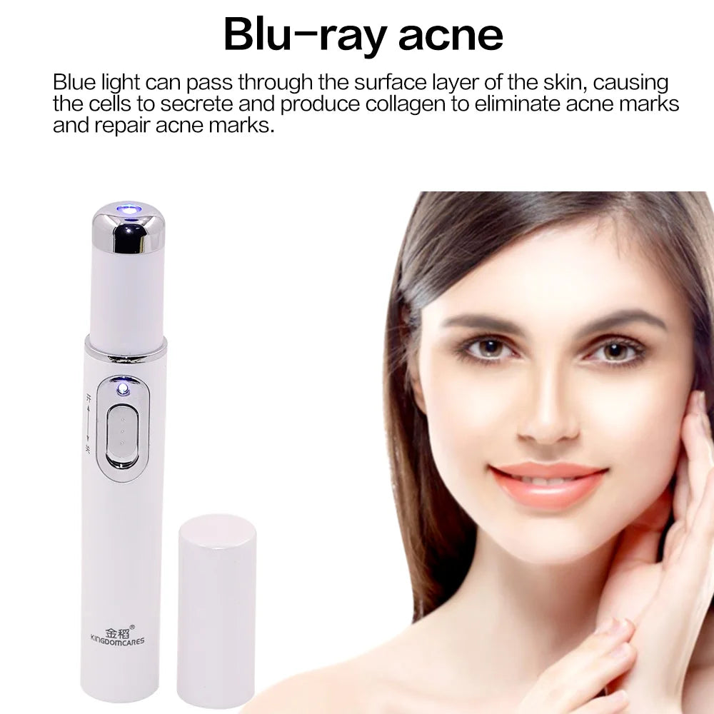 Appareil de beauté à lumière bleue pour le visage, élimination des rides et de l'acné, stylo laser, élimination des taches cutanées, anti-varices, effaceur de veines araignées, traitement médical