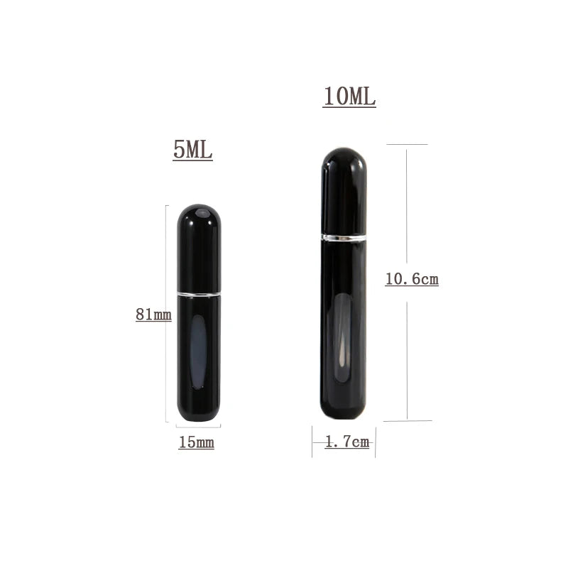 10/8/5 ml de parfum portable atomiseur de parfum conteneur pour les cosmétiques voyage mini bouteille rechargeable vide en aluminium
