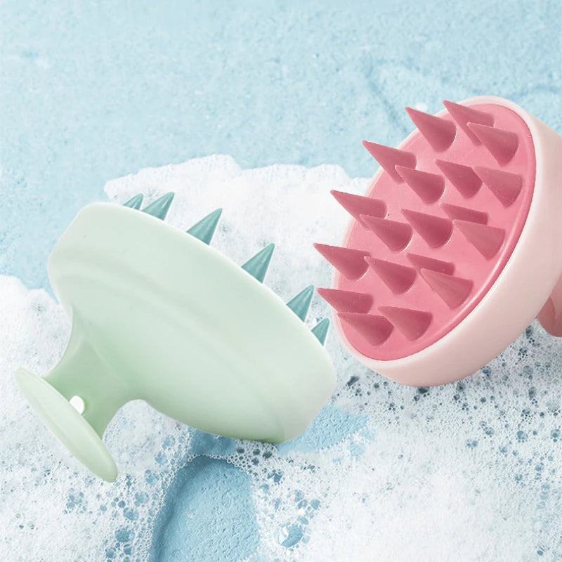 1 pc Silicone shampooing brosse tête scalp massage peigne cheveux peignes douche corps massage brosses salon coiffeur outils