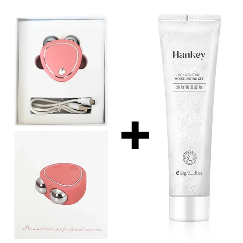 Nouveau masseur électrique du visage Rouleau de levage Microcourant vibration Sonic Lifting de la peau Massage de la peau Massage portable Appareils de beauté