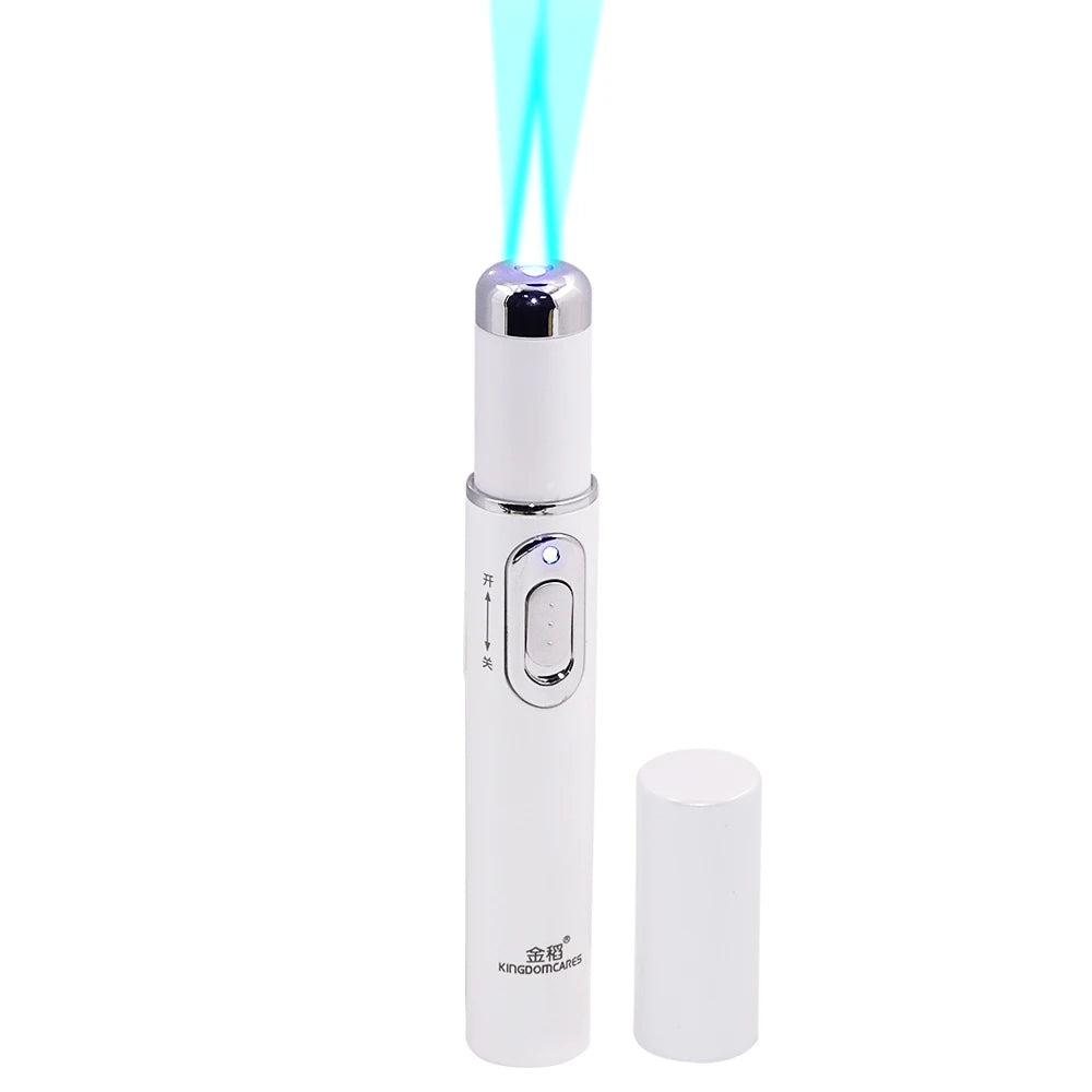 Appareil de beauté à lumière bleue pour le visage, élimination des rides et de l'acné, stylo laser, élimination des taches cutanées, anti-varices, effaceur de veines araignées, traitement médical
