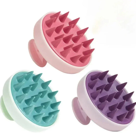 1 pc Silicone shampooing brosse tête scalp massage peigne cheveux peignes douche corps massage brosses salon coiffeur outils