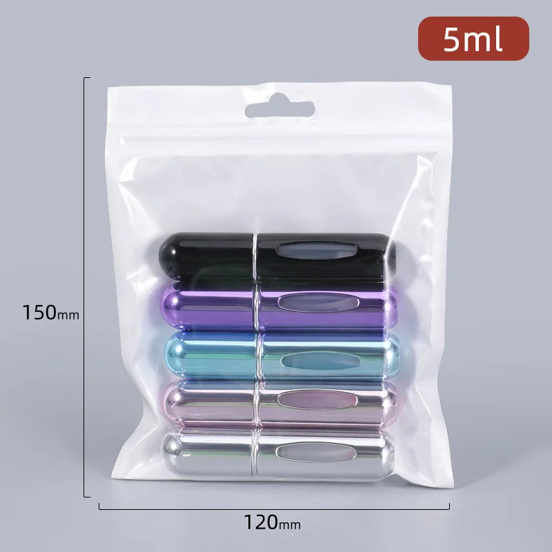 10/8/5 ml de parfum portable atomiseur de parfum conteneur pour les cosmétiques voyage mini bouteille rechargeable vide en aluminium